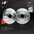 Set of 6 Rear Drilled Brake Rotors & Pads for Ford F-150 (2015–2016)