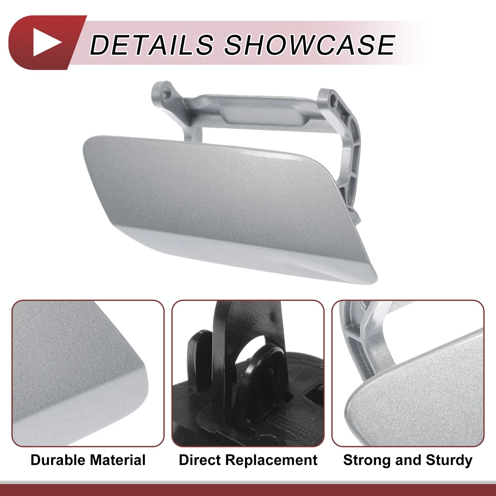 Front Right Washer Nozzle Cover Cap No. 4K0955276 for Audi A6 (2019–2024) Gray