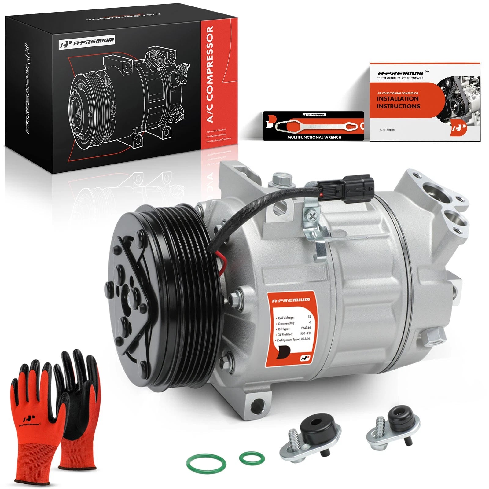 A/C Compressor with Clutch for Nissan Sentra (2007–2012)