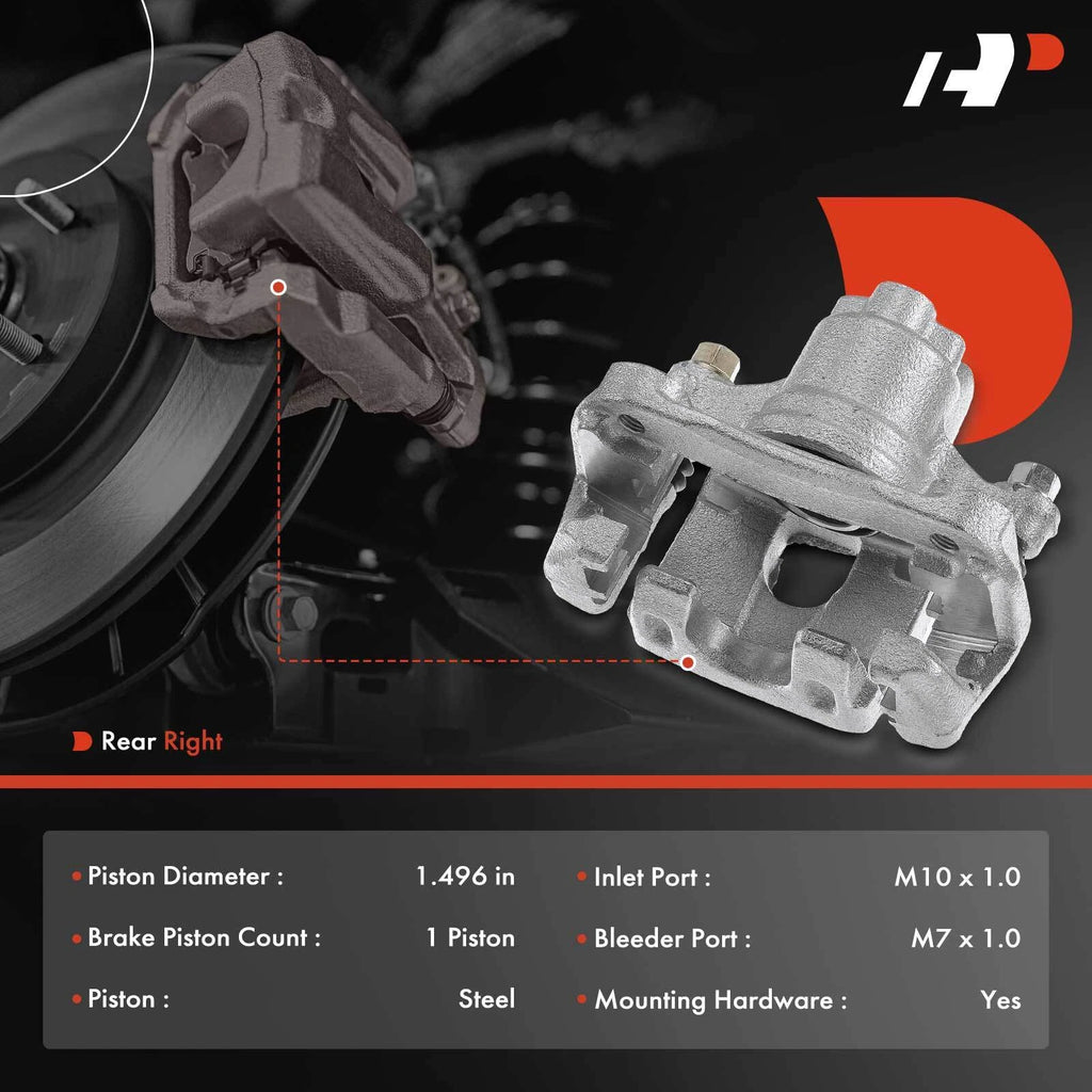 Rear Brake Calipers and Bracket for Toyota Camry Avalon (2002–2006)