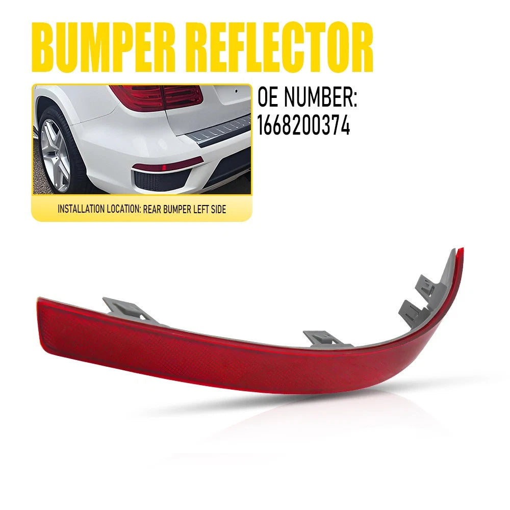 Bumper Reflector Assembly Light Rear LH for Mercedes Benz GL350 GL450 (2013–2016)