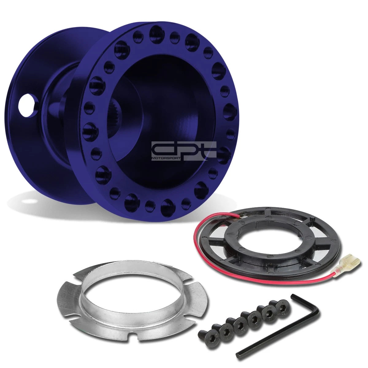 Blue Aluminum Steering Wheel Hub Adaptor for Mitsubishi Eclipse/Lancer (1G 2G)