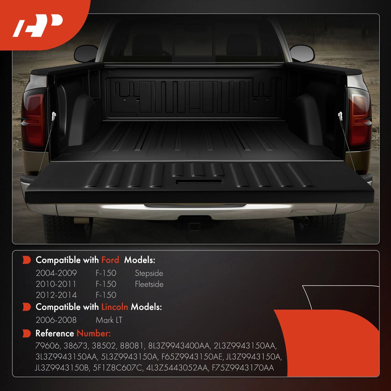 Tailgate Hardware Rebuild Kit with Cable for Ford F-150 (2004-2014)