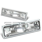 Chrome Crystal Bumper Lights for Chevy C10 C/K C1500/C2500/C3500 (1988–1998)