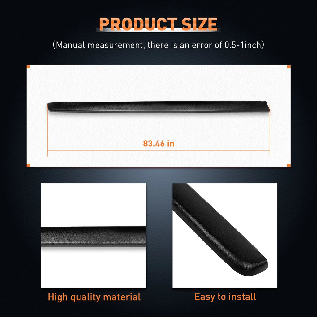 2pcs Bed Rail Caps for Chevy Silverado GMC Sierra (1999–2006) Smooth w/o Holes