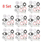 Set of 8 Carburetor Rebuild Kits for Briggs & Stratton Nikki (796184)