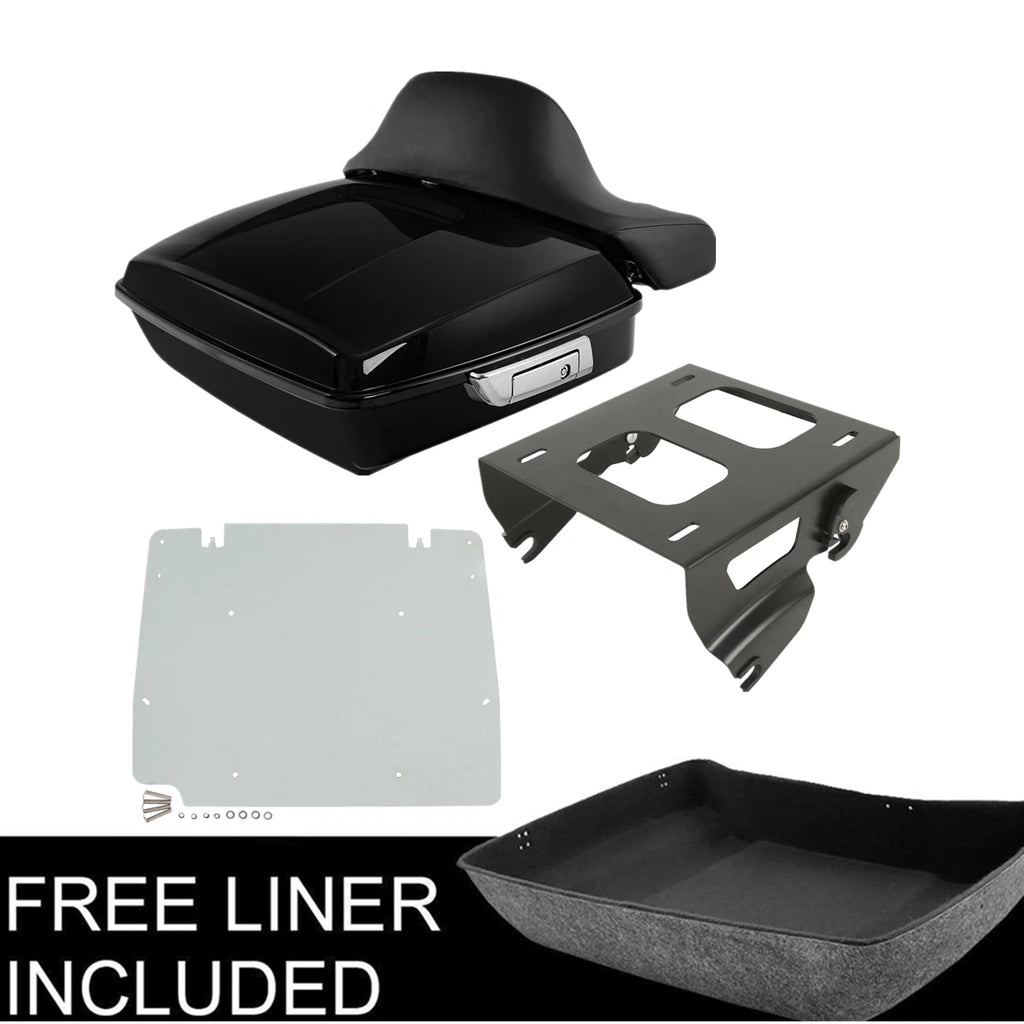 Chopped Trunk Solo Rack Base Plate for Harley Touring Road Glide (2014–2025)