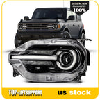 Left Side LED Signature Headlight with Bulbs for Ford Bronco Sport (2021–2025)