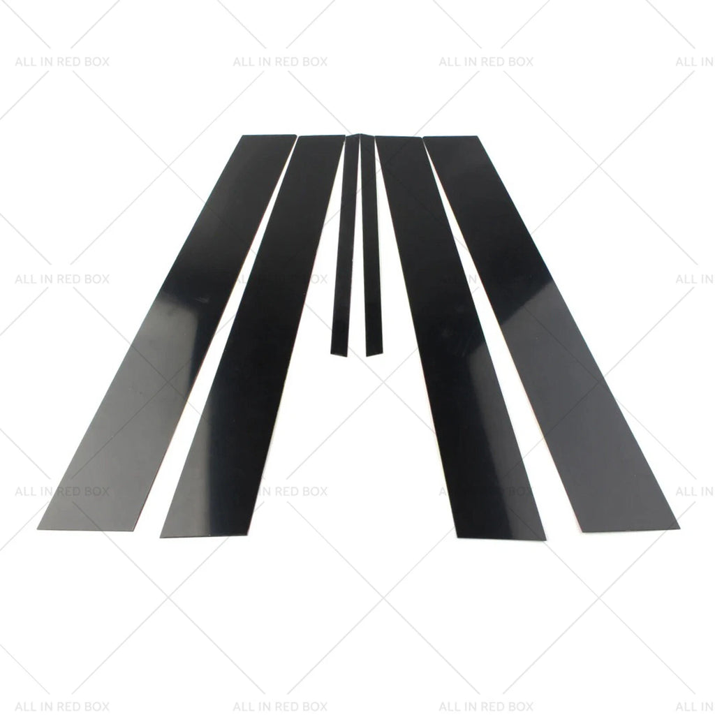 6X Black Pillar Post Cover Trim for Honda Civic Sedan (2006–2011)