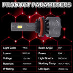 Set of 2 H11 LED Headlight Bulbs for