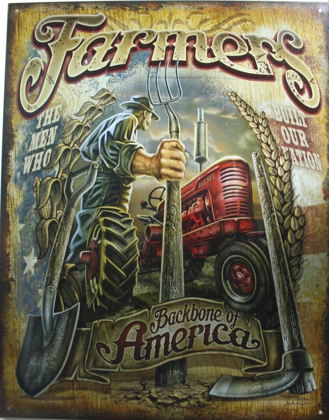 Tin Metal Sign for Farmall IH 2158