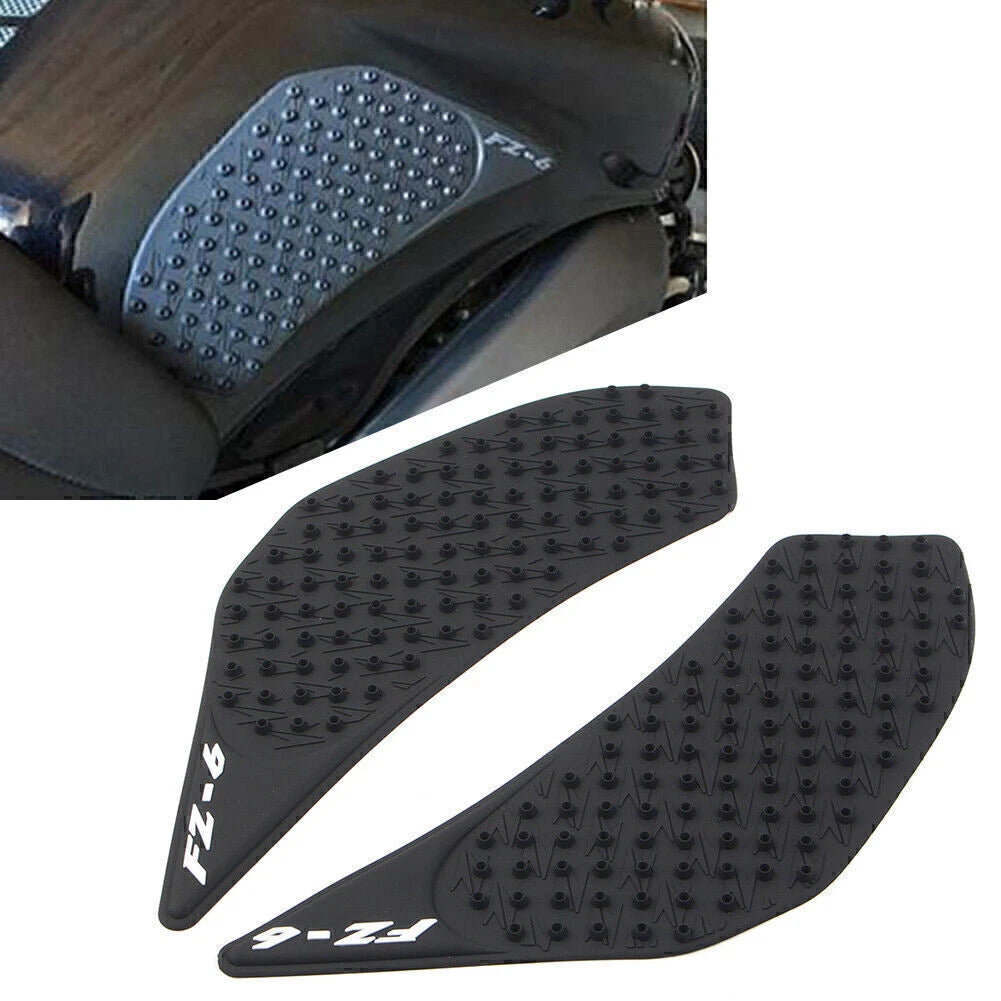 Pair Gas Tank Side Pad Fuel Grip Decal Sticker for Yamaha FZ6 (2006–2010)