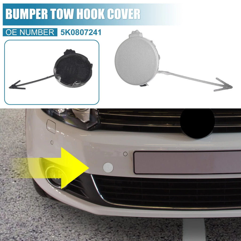 Front Bumper Tow Hook Cover for Volkswagen Golf 6 MK6 (2009–2013) 5K0 807 241