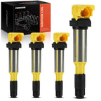 Set of 4 Yellow Ignition Coils for BMW 320i 328i X5 528i 545i 550i X3 Mini (2000–2023)
