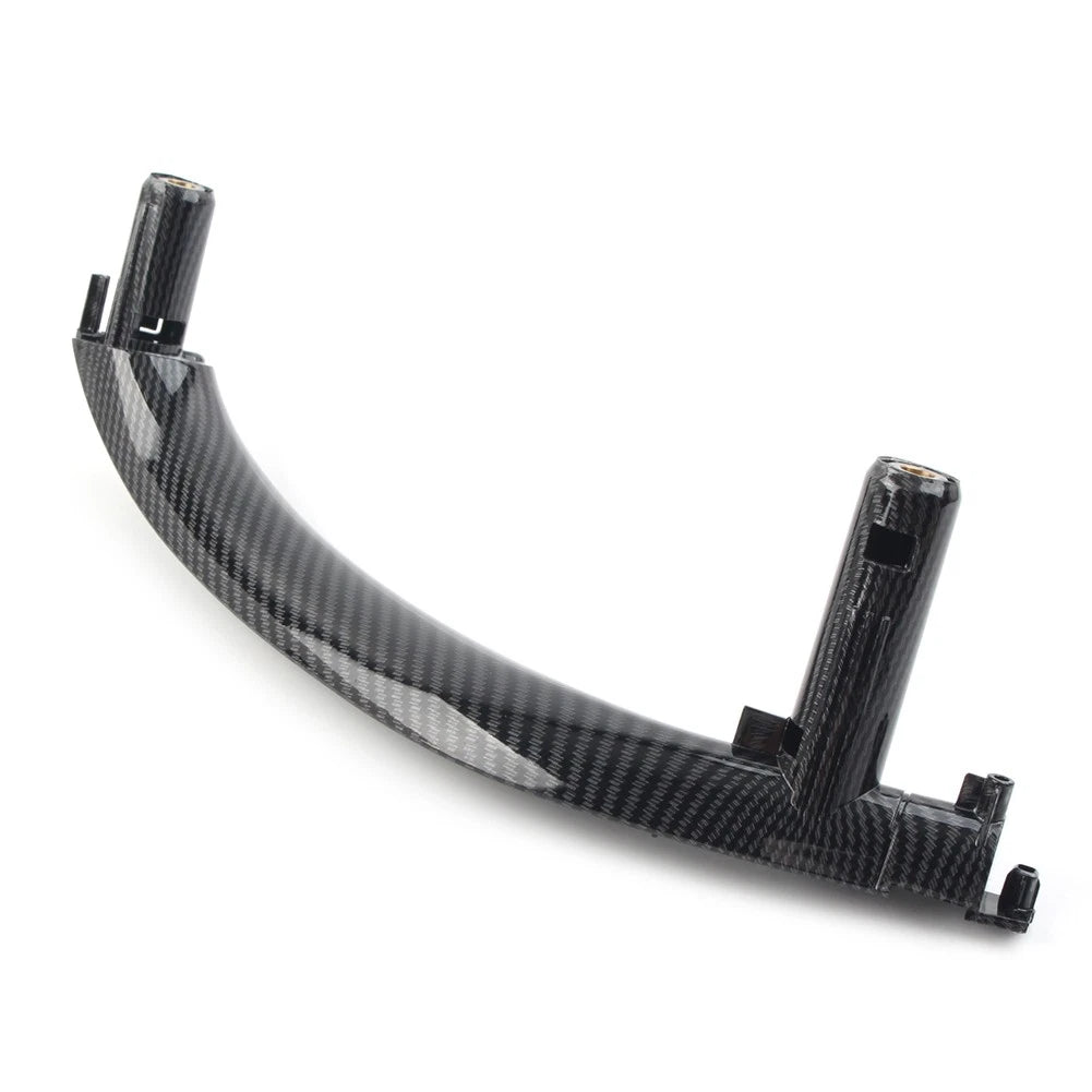 Left Carbon Fiber Inner Door Pull Handle Trim for BMW X5 X6 (2014–2019)