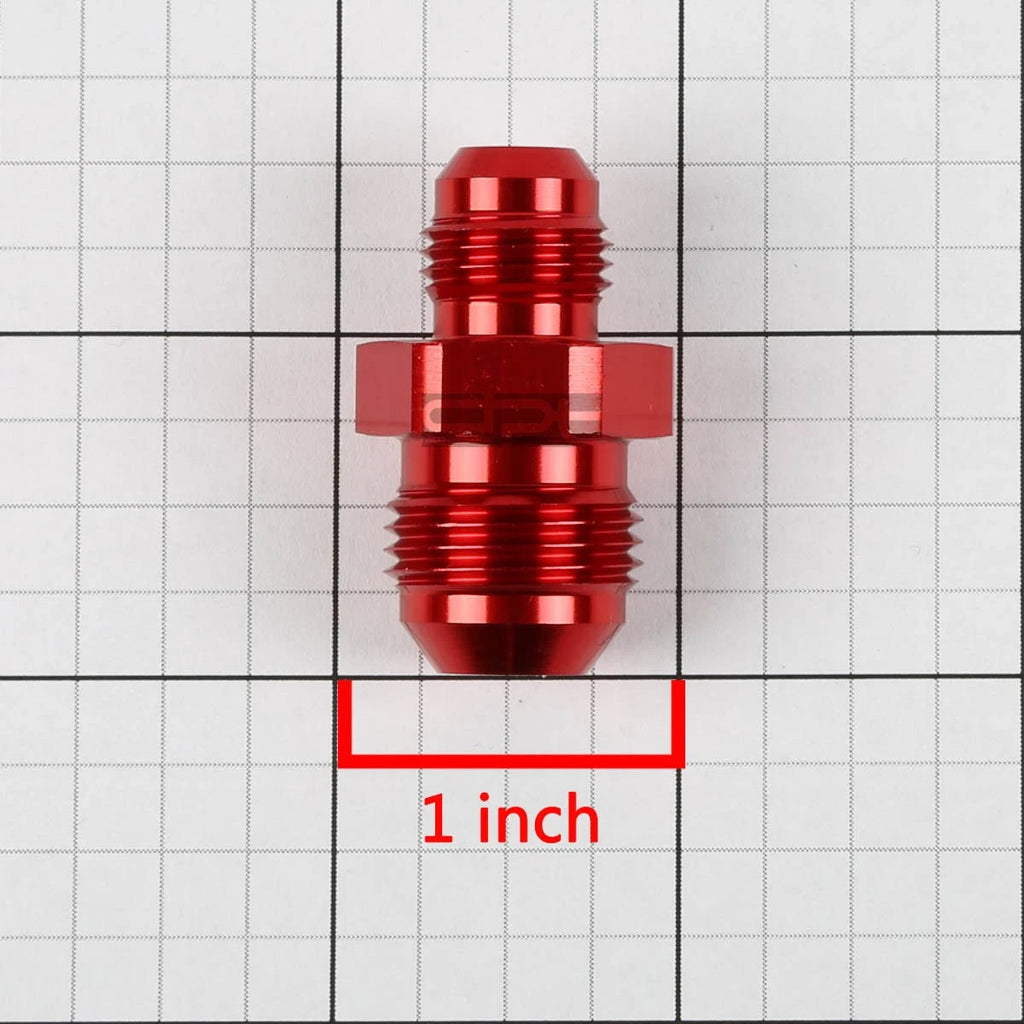 Red Aluminum 6AN Male to 8AN Flare Reducer Union Fitting Hose/Line