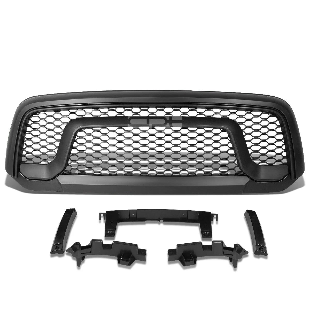 Front Bumper Grill for Ram 1500 (2013–2017) - Black Rebel Style ABS