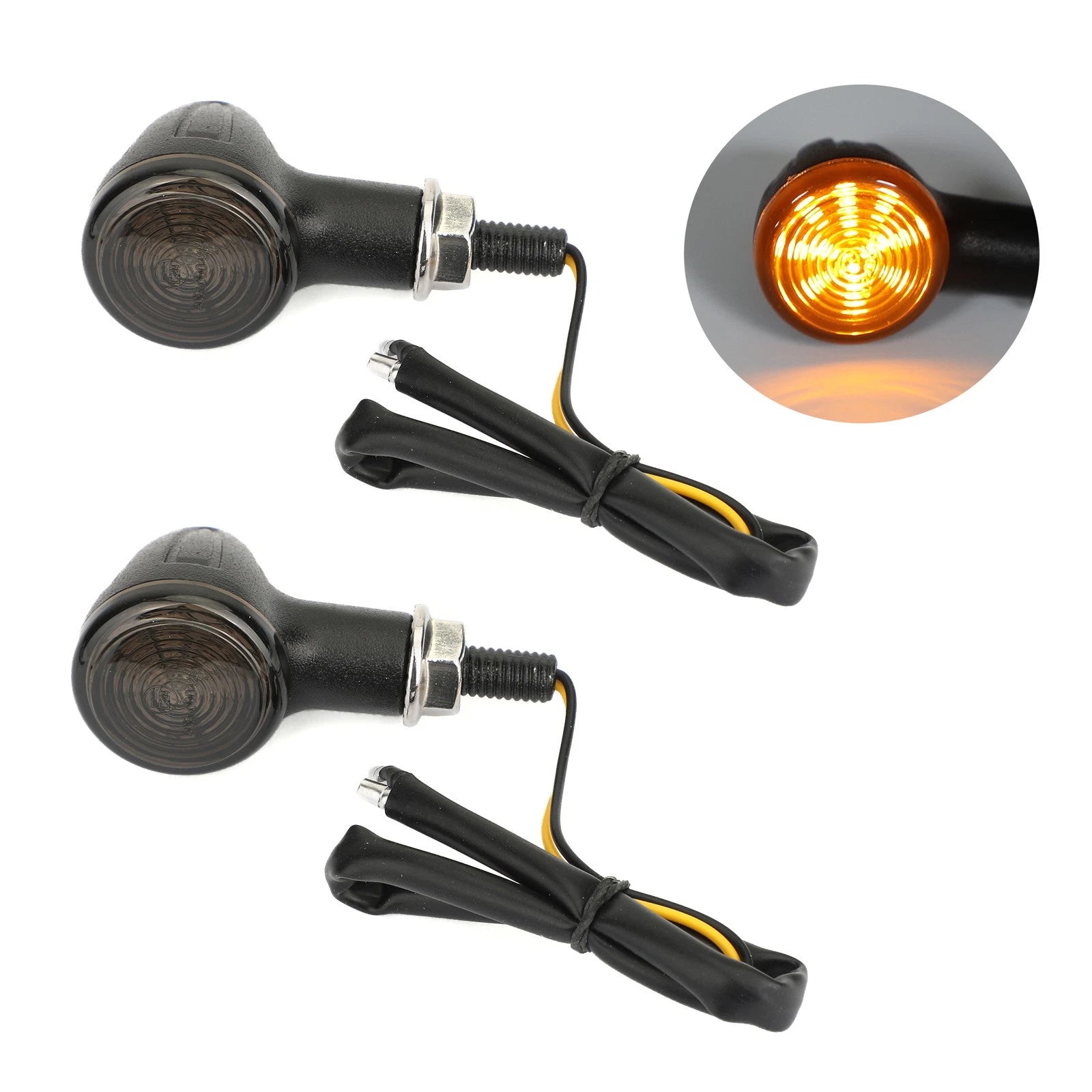 Universal Small Bullet Turn Signal Lights for Motorcycles (LED)