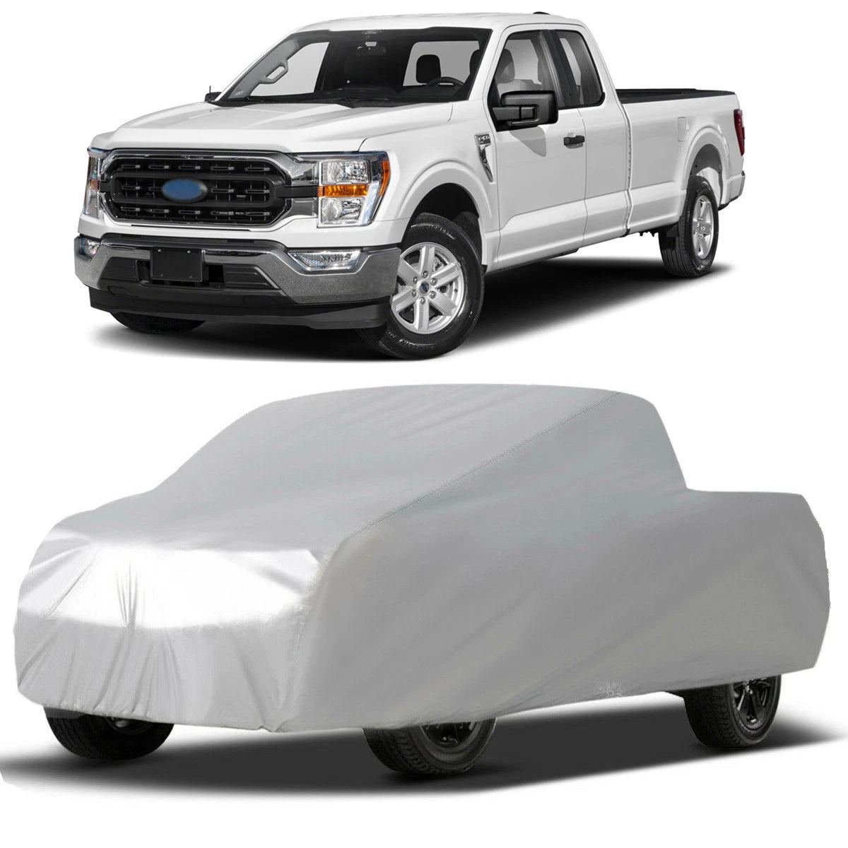 Full Car Cover for Pickup Truck (Waterproof, UV, Rain, Dust Protection)