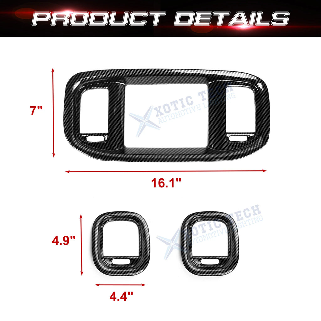 Carbon Black Dash Screen Frame for Dodge Charger (2015-2021)