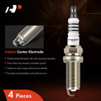 Set of 4 Double Iridium Spark Plugs for Honda Civic (2012–2015) Accord (2008–2012) HR-V