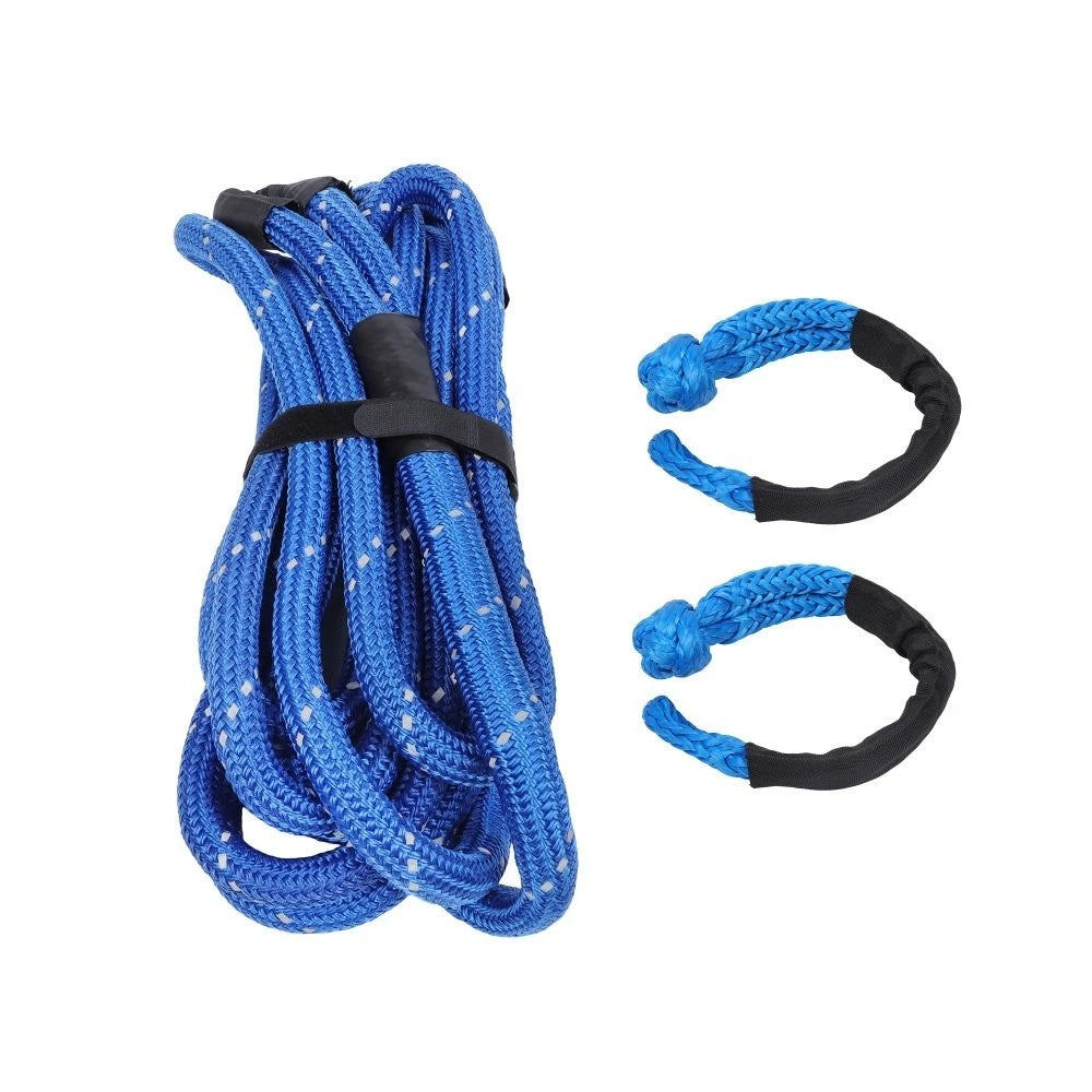 Kinetic Recovery Tow Rope 1" x 30' with 2 Soft Shackles for Car Truck