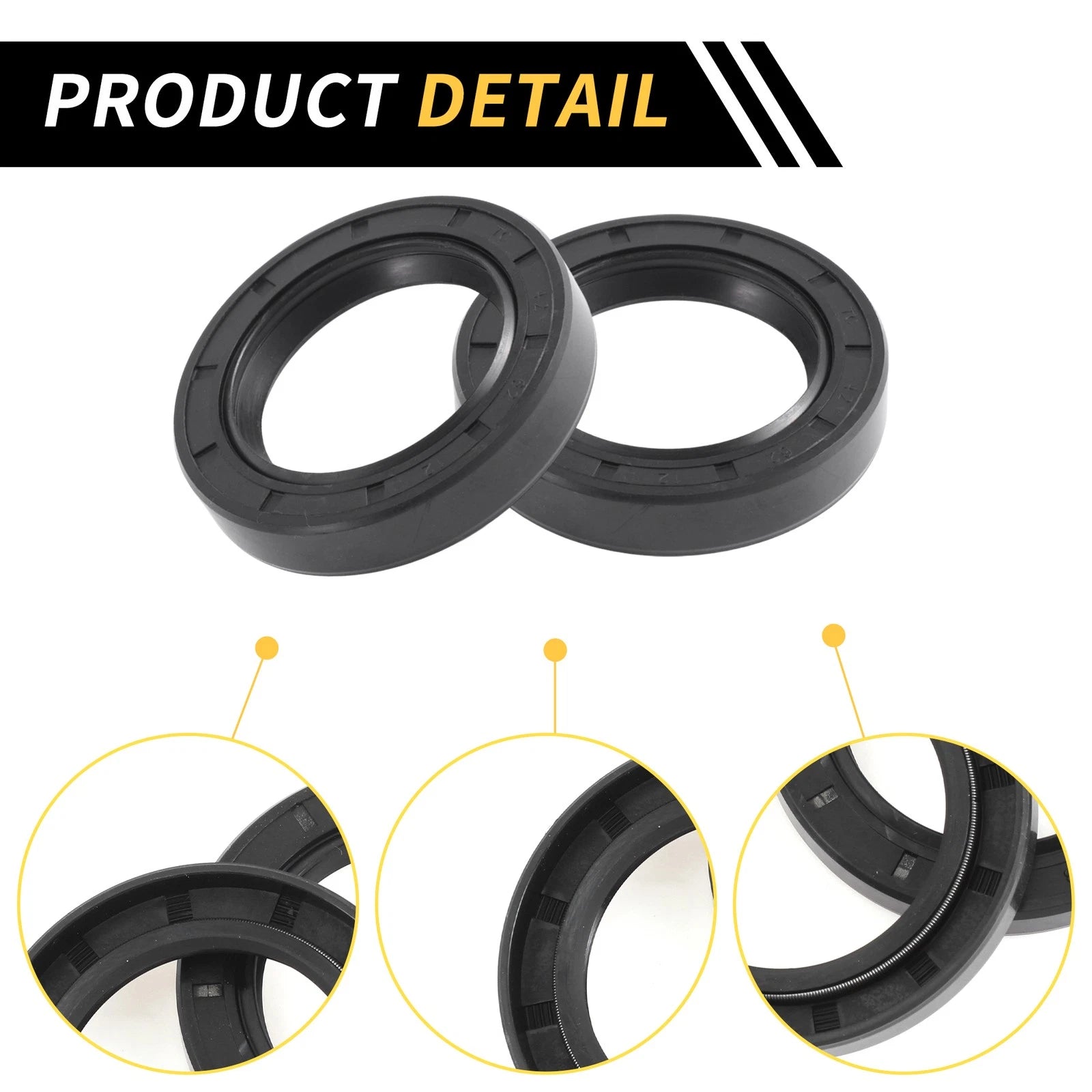 Set of 5 Oil Seal Rotary Shaft Seal NBR Rubber 42x62x12mm
