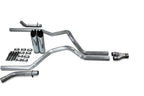 Dual Exhaust Kit Y Pipe for Ford F-150 (1987–1997) - 2.5" Slash Tips Corner Exit