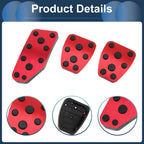 3 Pcs Foot Accelerator Pedal Covers for Subaru Forester (2019–2021) Red
