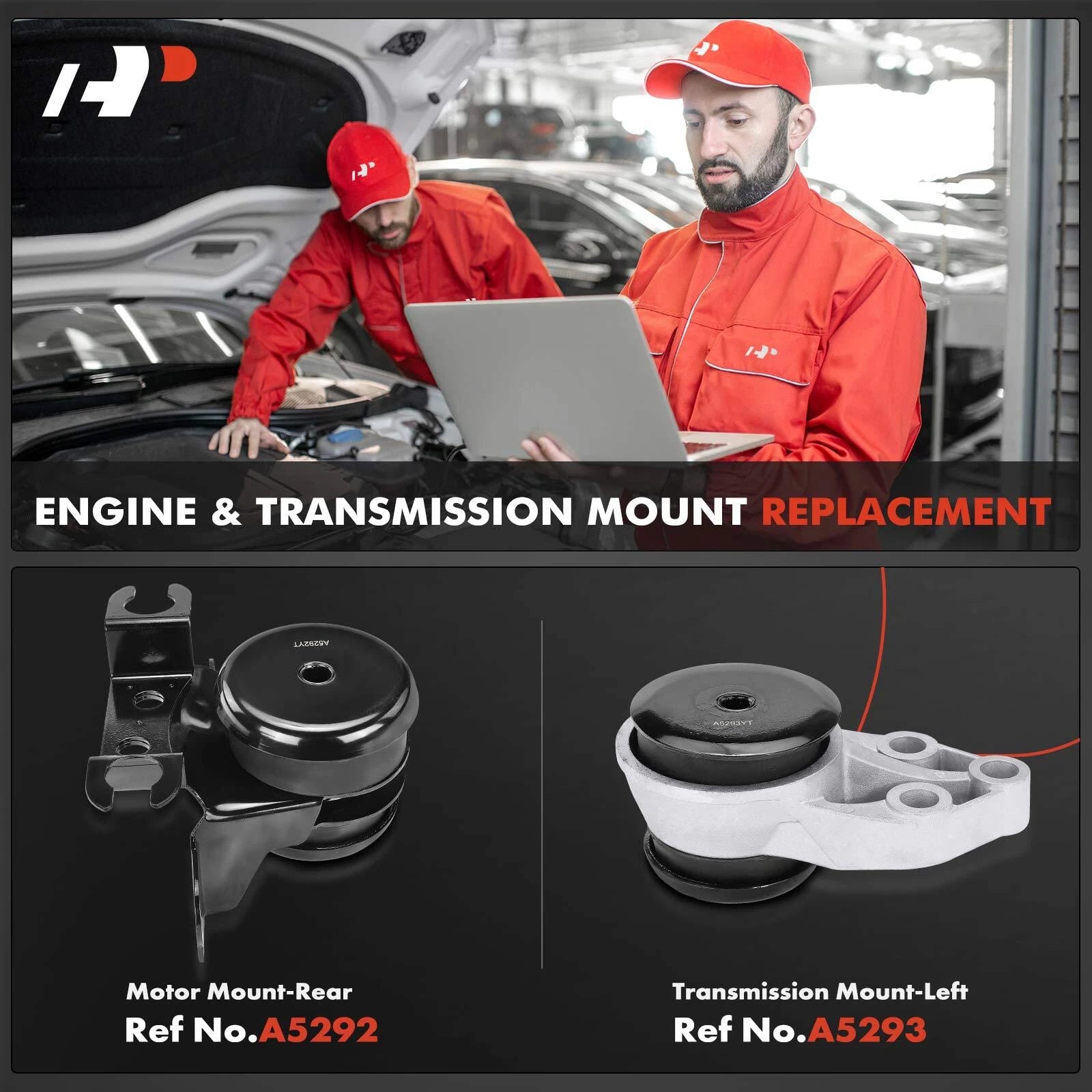 2X Engine Motor & Transmission Mount for Ford Escape Mazda Tribute (2001-2004)
