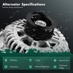 Alternator 120Amp for Nissan Maxima (2004–2008) 11017