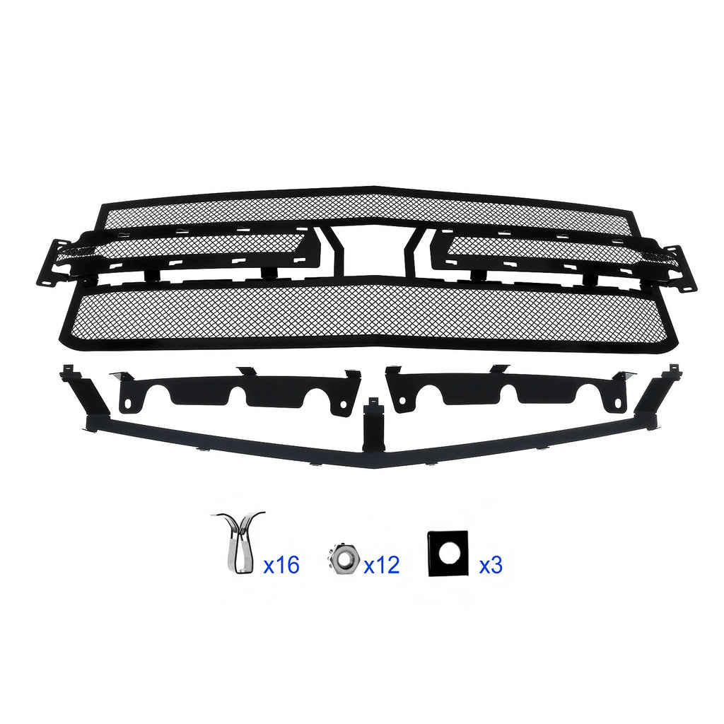 Stainless Black Mesh Grille for Chevy Silverado 1500 (2019-2022)