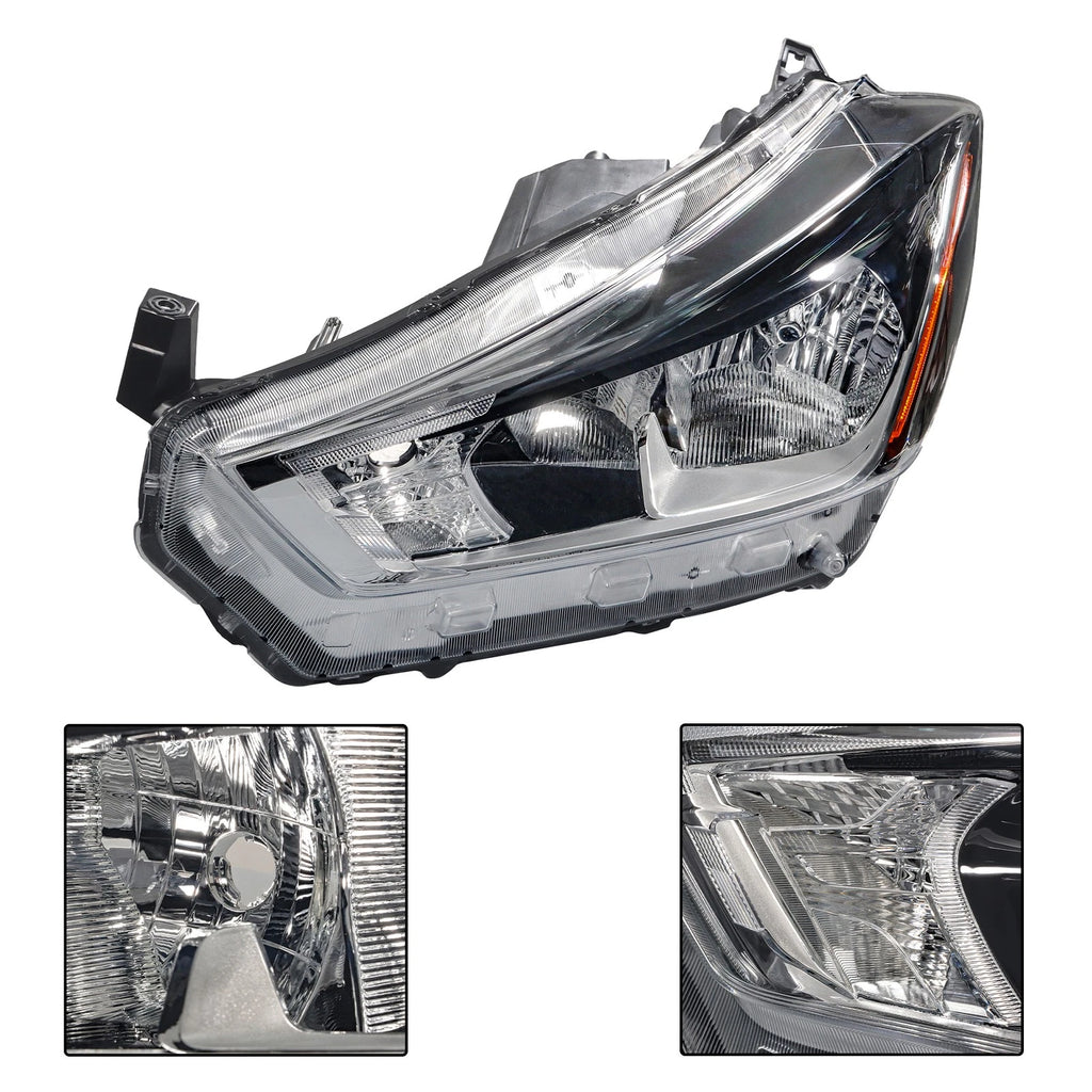 Left Headlight for Nissan Kicks (2018–2020) Chrome Halogen