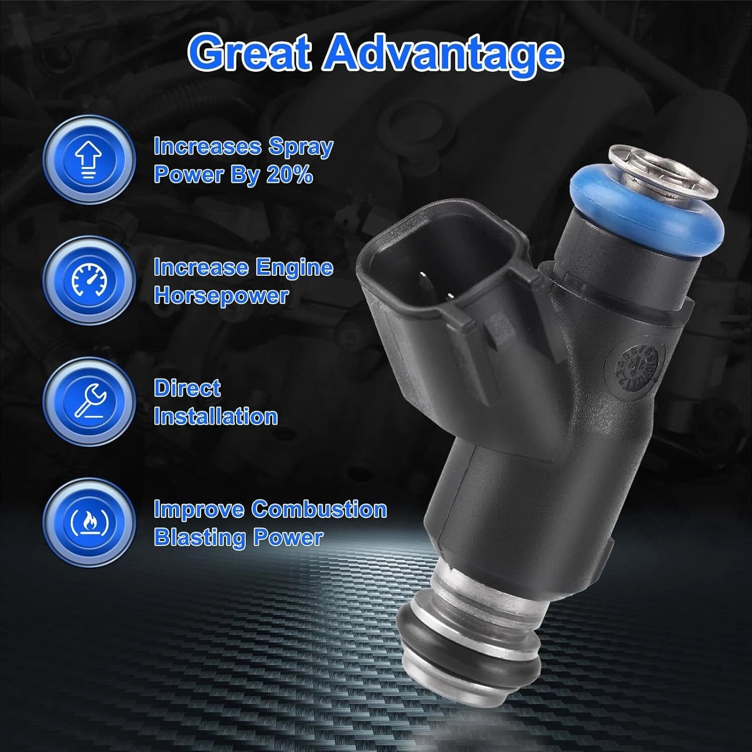 8PCS Fuel Injector 12613411 for GMC Sierra Chevrolet V8 4.8L 5.3L 6.0L (2010–2013)