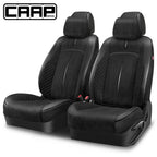 Set of 2 Universal Voris Series Front Row Seat Covers for Car SUV Black