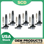 Set of 6 Ignition Coils & Iridium Spark Plugs for Ford Lincoln Mazda 3.7L (2010–2012)