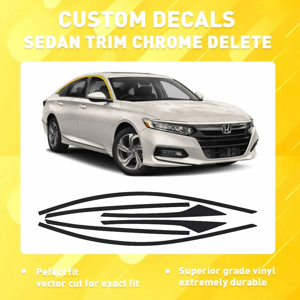 Window Trim Blackout for Honda Accord (2018–2022) - Gloss Black