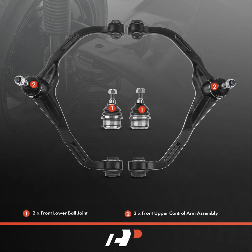 Set of 4 Front Upper Control Arms & Ball Joints for Jeep Liberty (2008–2012)