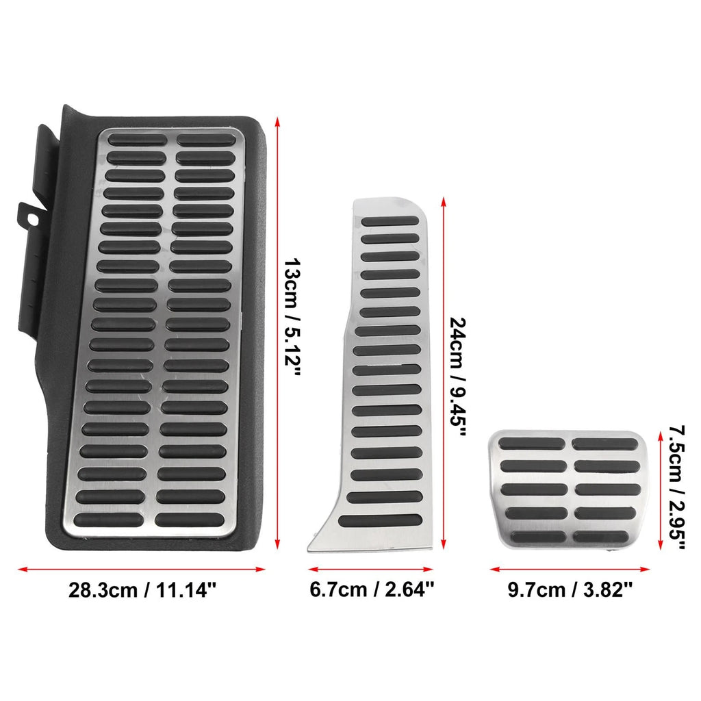 3 Pcs Brake Gas Pedal Pad Cover for Volkswagen Jetta (2006–2010)