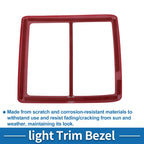 Front Row Headlight Trim Bezel for Toyota Tacoma (2016–2023) Red