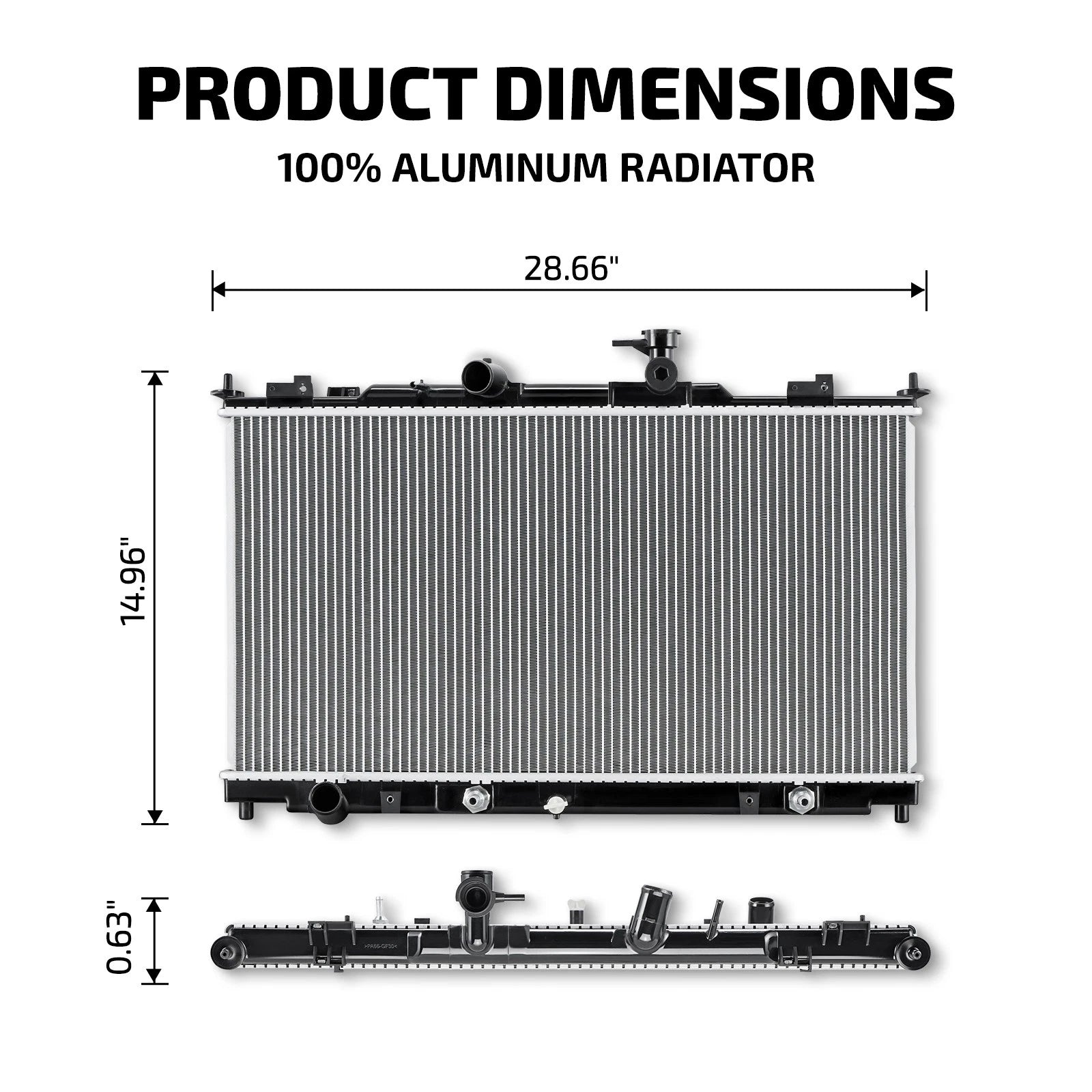 Aluminum Radiator for Audi A4 (2017–2023)
