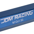 20 PCS Open End M12x1.5 90mm Tall Blue Aluminum Lug Nuts + Adapter