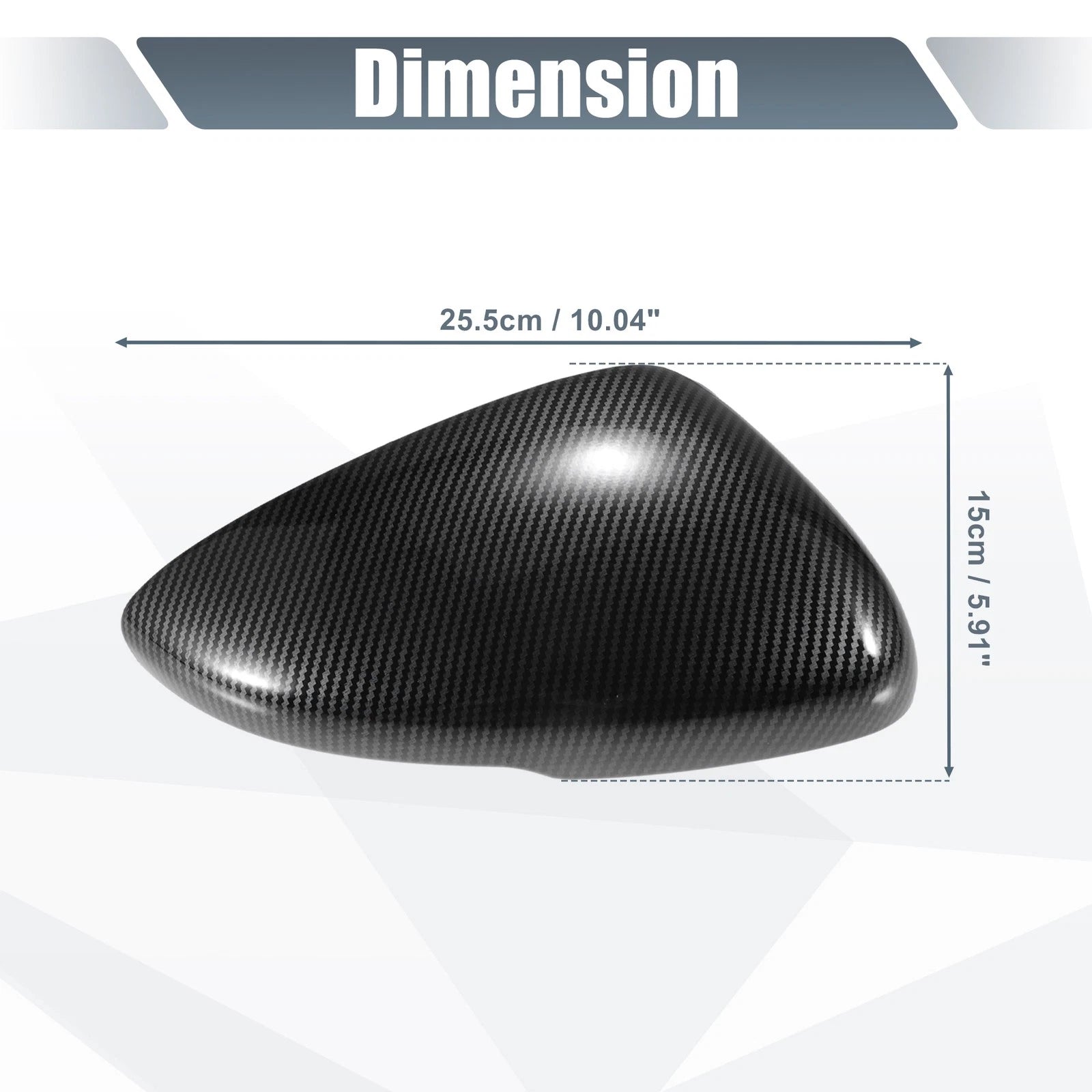 Pair Rearview Mirror Cover Overlay for Honda Accord (2018–2023) Carbon Fiber