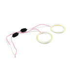 2X 70MM LED Fog Headlights for Universal Fit (COB Angel Eyes Halo Ring)