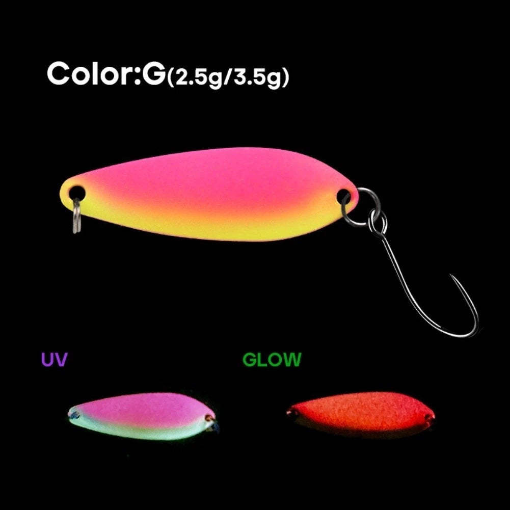 Copper Willow Leaf Spoon Lure for Trout Fishing - UV Painted