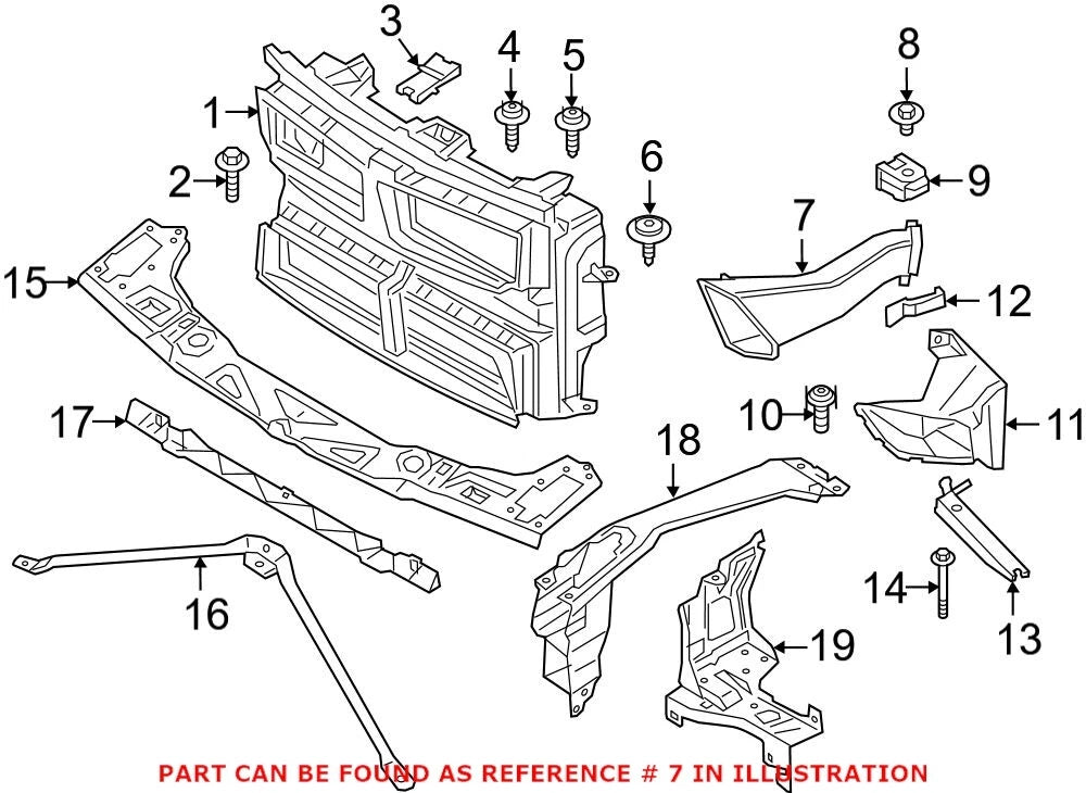 Genuine OEM Brake Air Duct for BMW (2010–2017) 51747342492