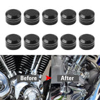 10x Engine Bolt Topper Caps for Harley Dyna Softail (Fits 11mm-14.6mm)
