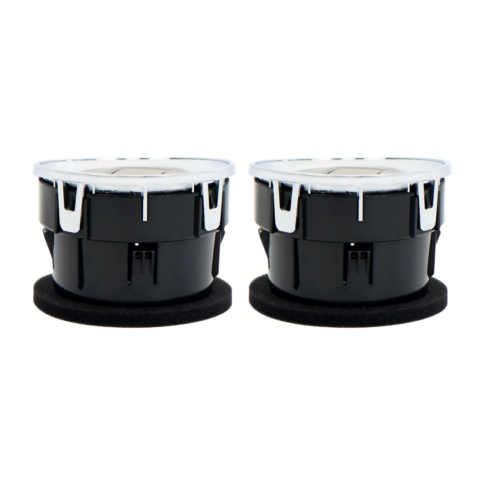 Set of 2 Chrome Dashboard AC Heater Air Vents for Ford F-150 (2009–2014)