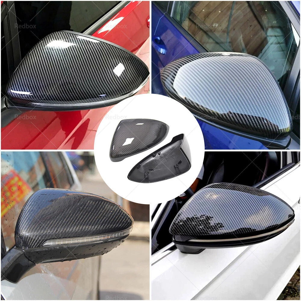 Carbon Fiber Mirror Caps for VW Golf MK7 MK7.5 TSI TDI GTI R (2013–2020)
