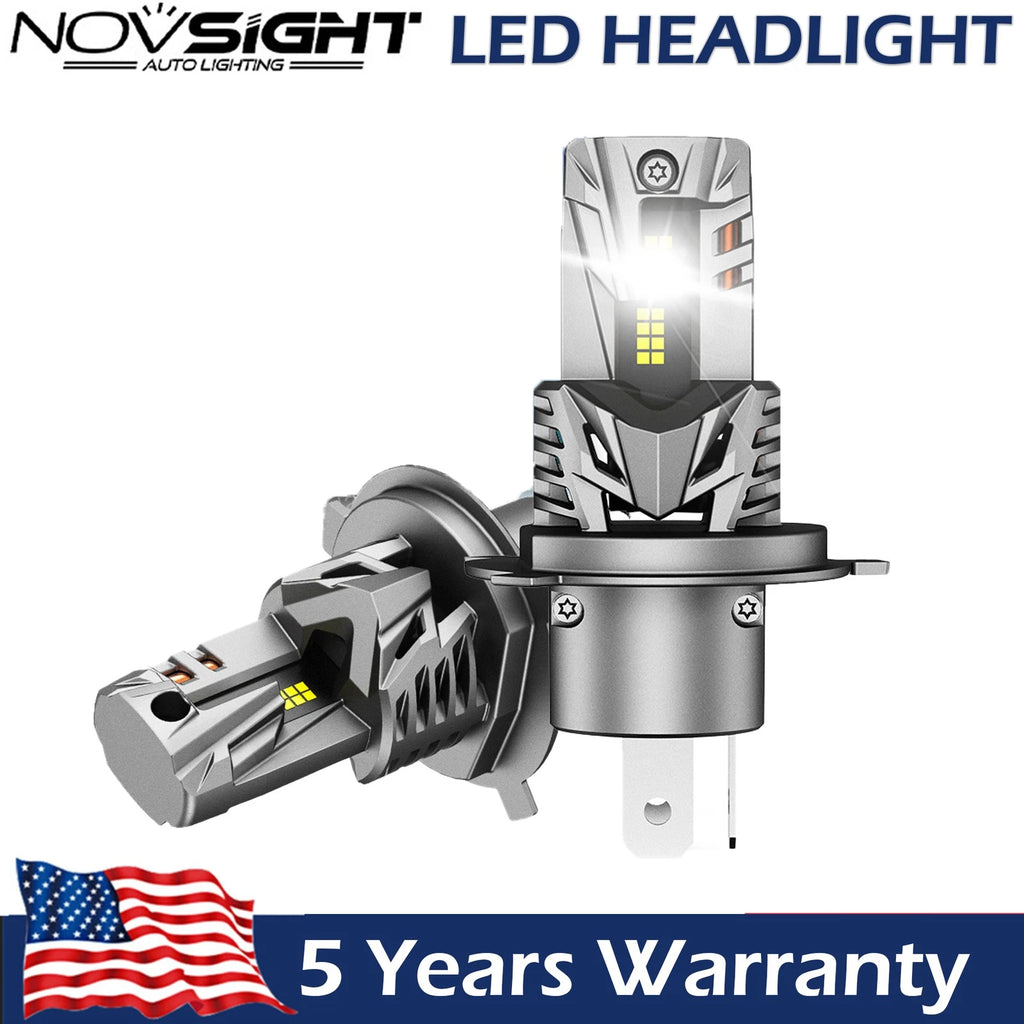 H4 LED Headlight Bulbs Kit for NOVSIGHT (6500K, 60W, 30000LM)